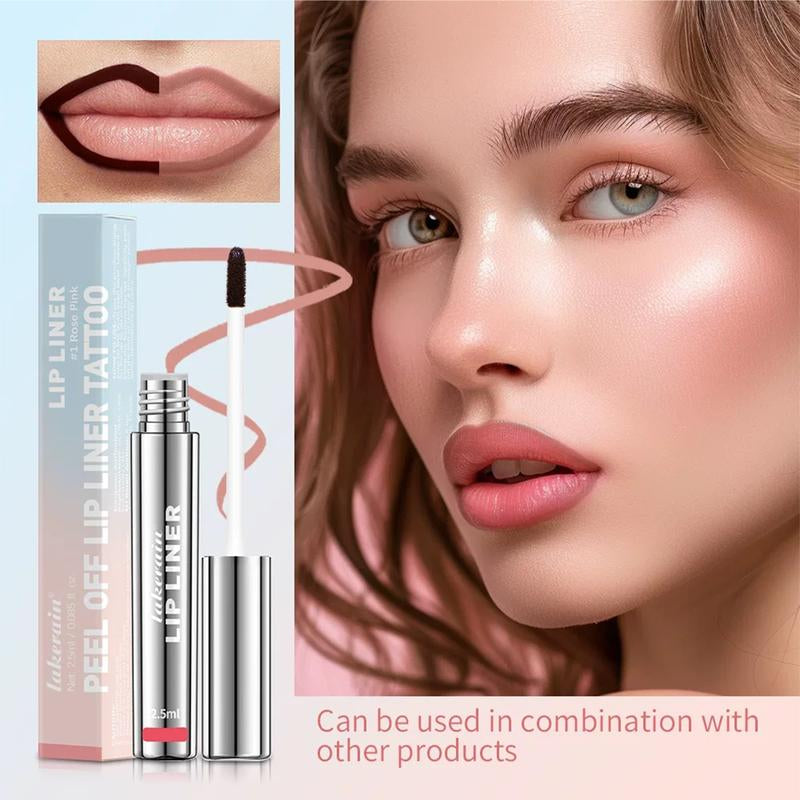 4PCS Peel off Lip Liner Stain, Lip Stain Peel Off, Long-Lasting, Smudge-Proof, Waterproof Lip Liner Set, Peel off Lip Stain