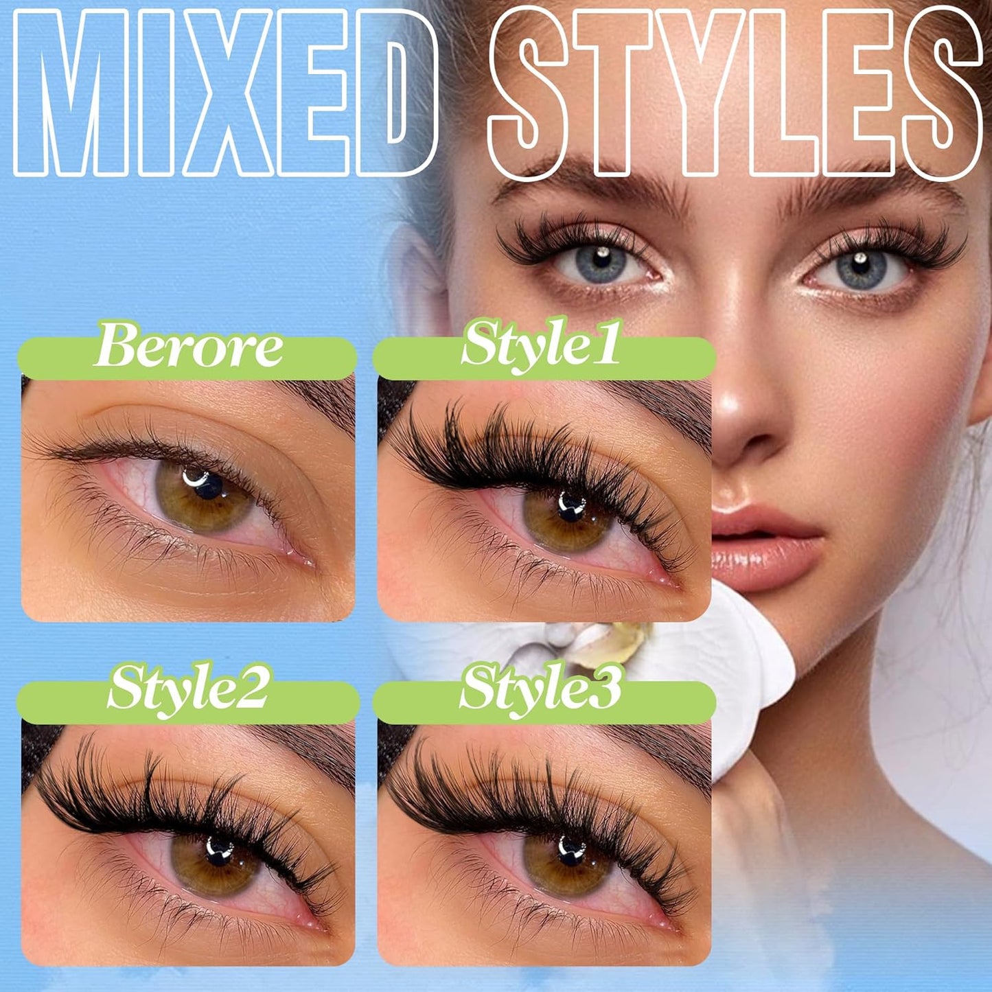 Lash Clusters Kit Wispy Lash Extension Kit Volume 144PCS Eyelash Extension Kit Natural 12-18Mm Lashes Clusters Soft&Thin Band Eyelash Clusters Kit with Lash Seal&Bond and a Applicator by