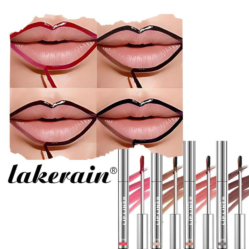4PCS Peel off Lip Liner Stain, Lip Stain Peel Off, Long-Lasting, Smudge-Proof, Waterproof Lip Liner Set, Peel off Lip Stain